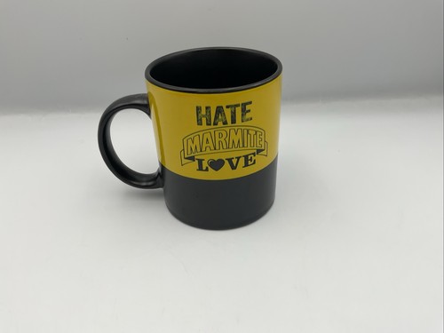 Marmite mug black yellow - marmite, love