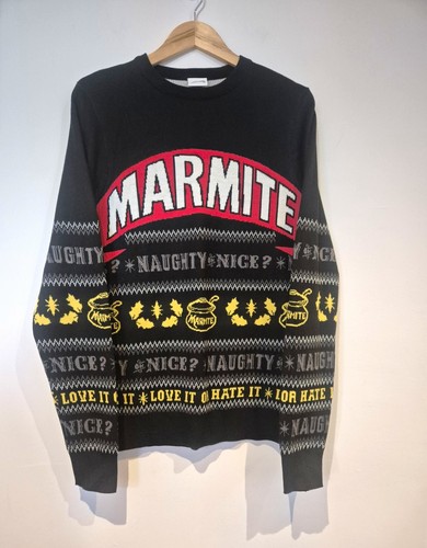 Marmite black christmas jumper - marmite,