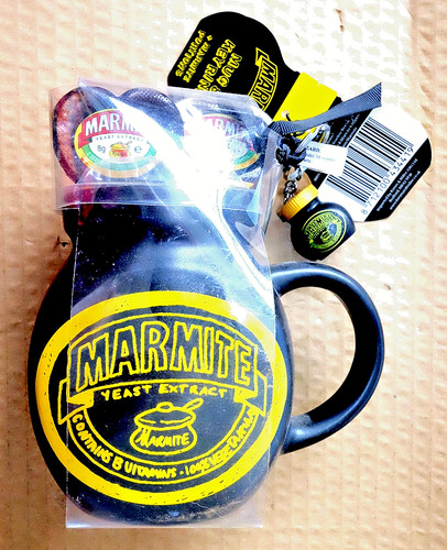 Marmite jar mug keyring 2 - marmite, mug,