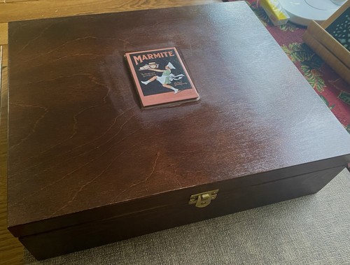 Marmite wooden storage box - marmite,